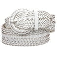 thumbnail image 2 of 2 Inch Wide Genuine Leather Braided Woven Round Belt, 2 of 3