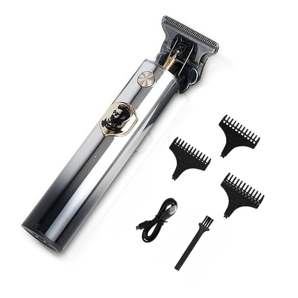 Minnieouse Cortadora de cabello eléctrica, cortadora profesional recargable, pantalla Digital, máquina de afeitar, afeitadora de salón, regalo para Juegos de afeitado Plata Minnieouse CE001018-02B