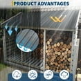 thumbnail image 3 of Heavy Duty & Weather Resistant Corrugated Metal Roofing Panels – 20 Pack Galvanized Steel Roof Sheets, Gray, 5ft (60.63 x 16.77 Inch Each), 3 of 8