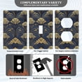 thumbnail image 3 of Yayeee Toggle Light Switch Wall Plate 1-Gang 4.5"x2.7" Home Decorative Outlet Cover, Gold Art Pattern, 3 of 7