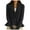 Black, variant on Women's Solid Color Retro Knit Cardigan with V-Neck and Flounce Hem, Cozy Sweater for Autumn Winter Green,S