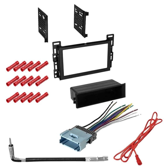 GSKIT968 Car Stereo Installation Kit for 2004-2007 Chevrolet Malibu Maxx - in Dash Mounting Kit, Wire Harness, Antenna Adapter for Single or Double Din Radio Receivers