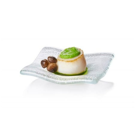 

Rosseto GLS009 Clear Glass Square Shallow Mini Plate Set of 24