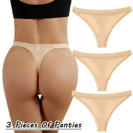 

Miayilima Panties For Women Underpants Patchwork Color Underwear Panties Bikini Solid Briefs Knickers Christmas Gift 3 Pieces Size XS