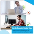 thumbnail image 4 of Jetec 2 Pcs Acrylic Monitor Stand Desktop Video Acrylic Monitor Riser Desk Shelf Computer Stand for Laptop TV Computer Screen Desk Organizer Teacher's Day Supplies (, 4 of 7