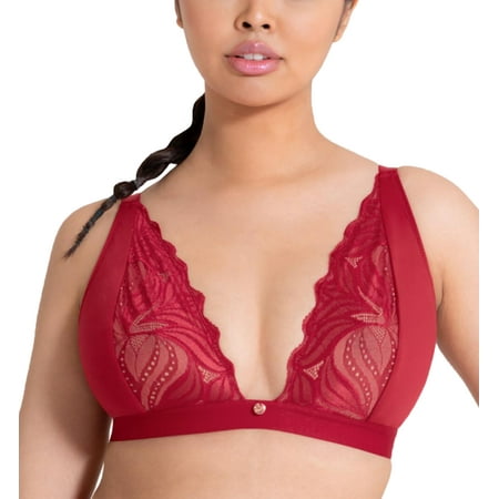 

Scantilly by Curvy Kate Indulgence Plunge Bralette (ST010110) Small Red