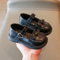 thumbnail image 5 of Viluyesy Girls Mary Jane Flats - Toddler Baby Soft Sole Leather Dress Shoes With Bow Princess Party Wedding Spring Summer Black Size 12.5, 5 of 10