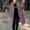 Purple, variant on EGNMCR Womens Long Puffer Coat, Long Sleeve Padded Winter Down Coats, Hooded Parka Jacket Women's Fashion Loose Long Sleeve Cotton-Padded Jacket Long Frock Coat Women Coat