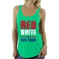 thumbnail image 1 of Awkward Styles Red White & New York Racerback Tank Top for Women New York Tanks 4th of July Sleeveless Shirt Women's America Flag Top USA Women's Tank Top American Women New York Gifts Patriots Tank, 1 of 4