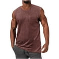 thumbnail image 2 of Dagegui Men's Knit Tank Tops Casual Solid Sleeveless T Shirts Gym Workout Athletic Muscle Tanks Summer Lightweight Breathable Tank Top, 2 of 4