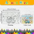 thumbnail image 5 of Qrieeo 43.3x31.5Inch Ice Cream Giant Coloring Poster with Picture, Birthday Gift Painting Poster, Art Crafts Activity Drawing Paper in School, Classroom, Home, Party, Paper Table Cloth for Coloring, 5 of 8
