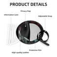 thumbnail image 4 of Mathematical Engineering 2pcs PU Leather Round Bag Tags Suitcase Handbag Tags with Privacy Cover and Name ID Tag for Travel Luggage, Handbags, Backpacks, School Bags, 4 of 6