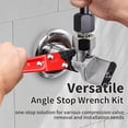 thumbnail image 5 of Plumbing Tools Angle Stop Wrench Kit, High-Precision Angle-on Wrench for Efficient Valve and Pipe Installations, Angle Stop and Supply Nut for Plumbers for Bathroom, Kitchen, 5 of 7