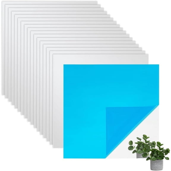 9Pcs Flexible Mirror Sticker Mirror Wallpaper Wall Mounted Waterproof PET Self Adhesive with Back Adhesion for Bathroom Apartroom Renting House Room DIY Decoration Craft 5.9x5.9 Inch for DIY