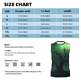thumbnail image 5 of Yiaed Green Night Sky Moon Branches Print Men's Singlet Vests Summer Running Muscle Tank Tops Gym Undershirt Round Neck Sleeveless for man, 5 of 5