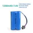 thumbnail image 3 of Batería de repuesto de batería de litio de 7,4 V 1200 mAh para coche de control remoto, 3 of 7