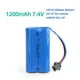 thumbnail image 4 of Batería de repuesto de batería de litio de 7,4 V 1200 mAh para coche de control remoto, 4 of 5