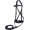 Black, variant on Genuine English Leather Crossover Crossunder Bitless Bridle for Horse Headstall with Reins