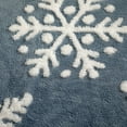 thumbnail image 6 of Mouliraty Blue Gray Christmas Tree Skirt with White Snowflake Pattern Design, 35.42 inches/48.03 inches, Ideal for Christmas Home Decoration, 6 of 6