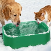 Extra Large Heated Water Bowl with 5 Layers Design for Heating & Heat Preservation Provides Drinkable Water & Food in Winter Heated Pet Bowl for Cat Rabbit Chicken Duck Squirrel, 194 fl oz