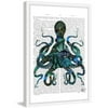 Marmont Hill Fishy Blue Octopus Framed Wall Art