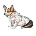 thumbnail image 7 of Fotbe Orchids Flowers Print Small Dog Sweater Hoodies Pet Grey Hooded Soft Fleece Sweatshirts with Pocket Fall Winter Puppy Cat Sweaters Warm Clothes-X-Small, 7 of 7
