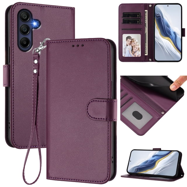 Funda Cartera GANGXUN para Samsung Galaxy A17 – Cierre Magnético, Protección RFID, Correa Desmontable, Compatible con Carga Inalámbrica