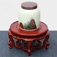 thumbnail image 5 of Bonsai Base Round with Leg, Vase Odd Stone Teapot Potted Base for Home Office, 5 of 5