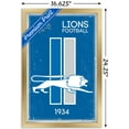 thumbnail image 3 of NFL Detroit Lions - Retro Logo 14 Wall Poster, 14.725" x 22.375", Framed, 3 of 3