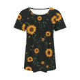 thumbnail image 4 of Work Blouses for Women Office Management Shirts Tshirts Shirts Graphic Vintage 5X Women Slim Fit Basic Tees Skinny Crop, 4 of 6