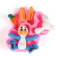 thumbnail image 6 of Easter Bunny Silicone Cake Mold, Pink Rabbit-Shaped Baking Tool for Chocolate, Cupcakes and Desserts, Heat-Resistant, Easy Release, Reusable, 1PC, 6 of 9