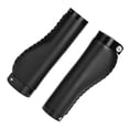 thumbnail image 2 of Puños de bicicleta plegables de cuero PU negro con función de bloqueo para bicicletas de montaña, 2 of 8