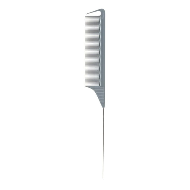 EARKITY Hair Rat Tail Combs, Parting Rattail, Teasing Fine Tooth Comb, Metal Hair Pick Detangling, Heat Resistant Carbon Fiber Teasing Comb, and Stainless Steel Pintail