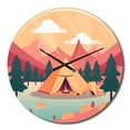 thumbnail image 4 of Designart "Nature s Camp Outdoor Adventure" Countryside Oversized Wall Clock, 4 of 5