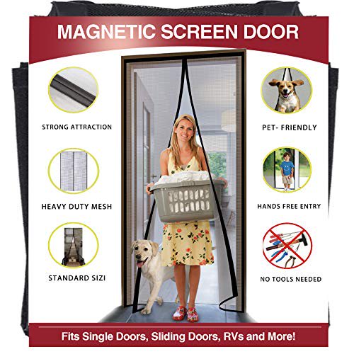 YUFER Magnetic Screen Door 32×80 Inch Reinforced ...