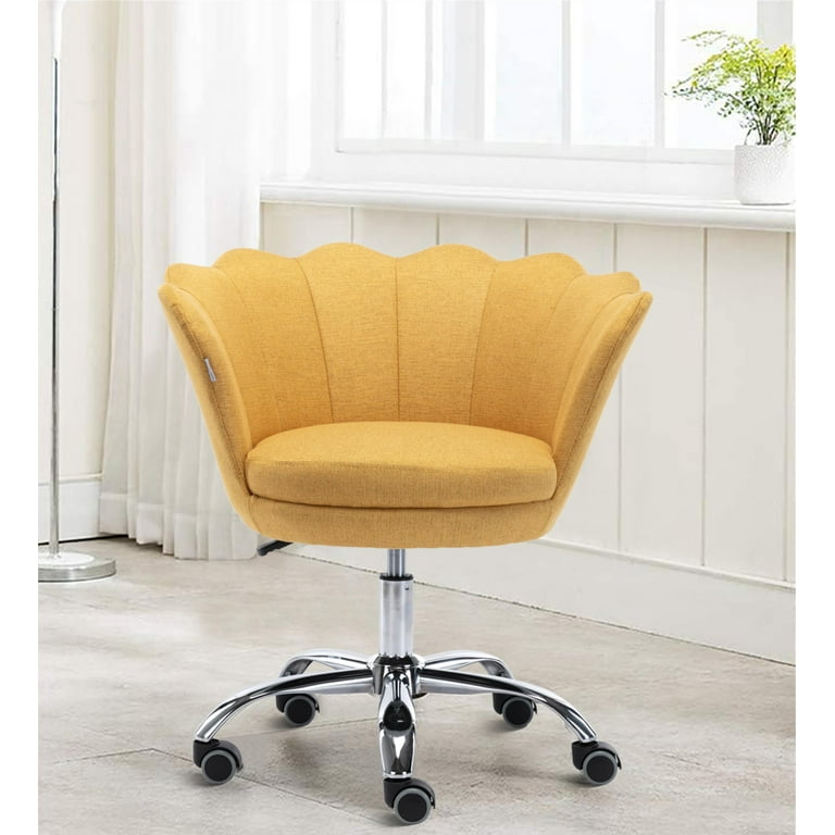 Pale yellow desk chair sale