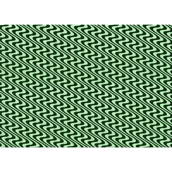 Ahgly Company Indoor Rectangle Patterned Light Green Area Rugs, 5' x 8'