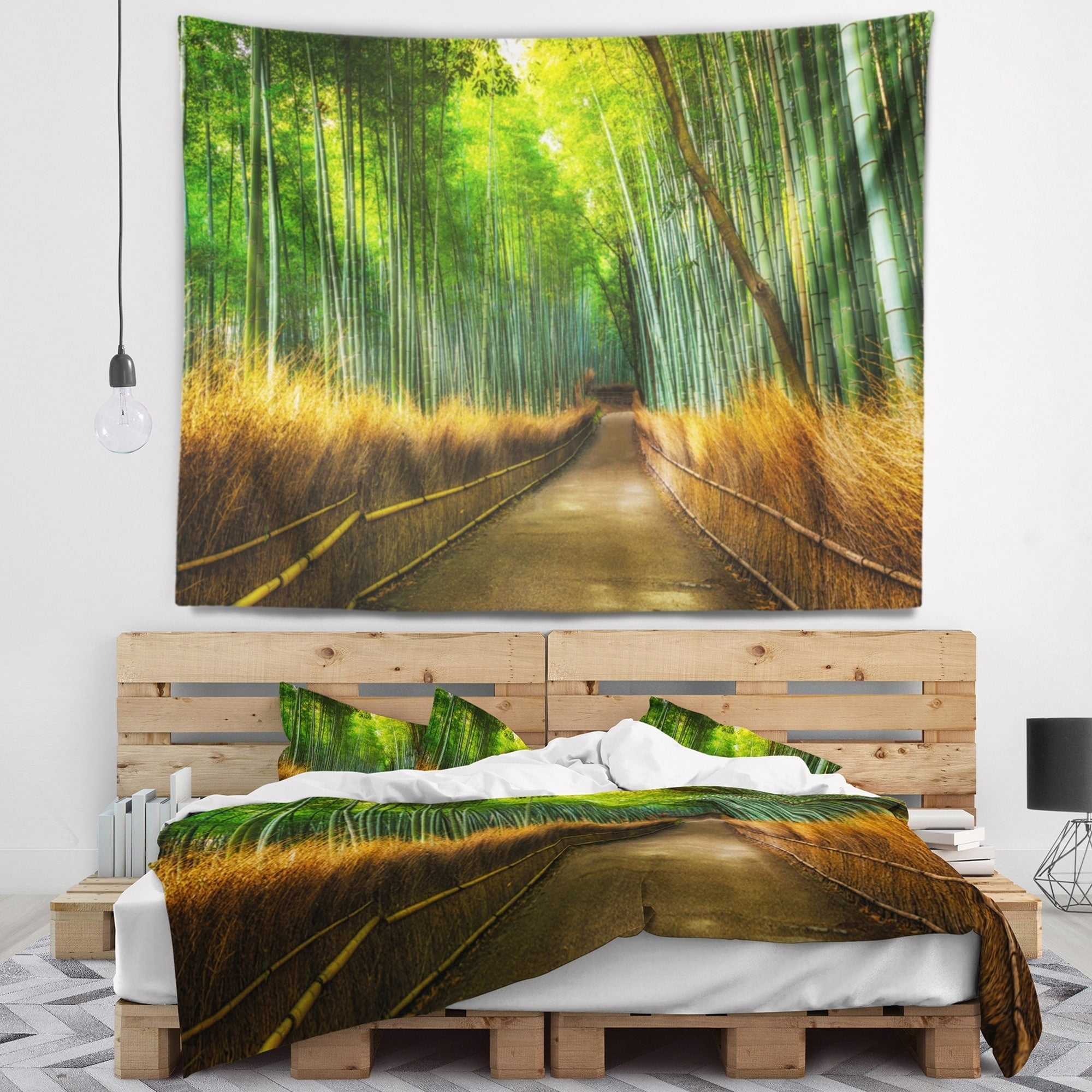 Design Art Designart Arashiyama Bamboo Grove Japan Oversized Forest Wall Tapestry