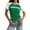B Green, variant on Women's Baby Tees Round Neck Fashionable Casual Letter Embroidery T Shirt Navel Y2K Tops Blue L