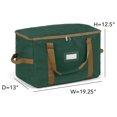 thumbnail image 3 of Keepsakes Adjustable Ornament Storage Bag – Heavy-Duty Polyester, Padded Dividers & FlexGrid Trays – Protective Organizer with Handles & Label Window, Green, 3 of 7