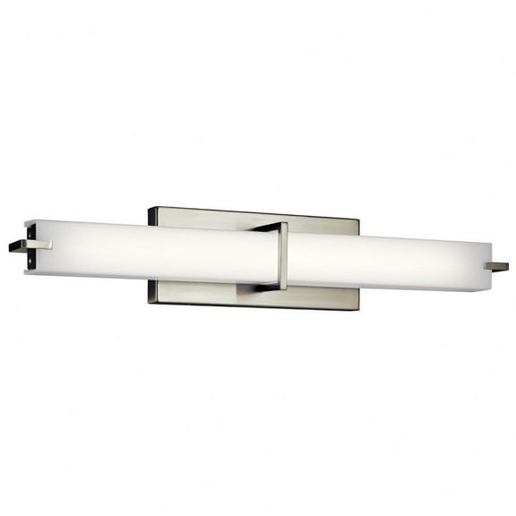 1 Light Linear Bathroom Light Fiture Approved for Damp Locations with Transitional Inspirations 4.75 inches Tall By 25.75 inches Wide Bailey Street