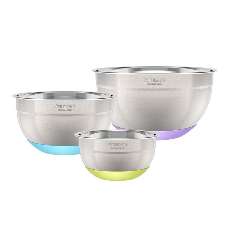  Cuisinart Mixing Bowl Set, Stainless Steel, 3-Piece