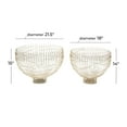 thumbnail image 4 of Venus Williams Collection S/2 15", 14"H Contemporary Metal Decorative Bowls, Gold, 2 - Pieces, 4 of 7