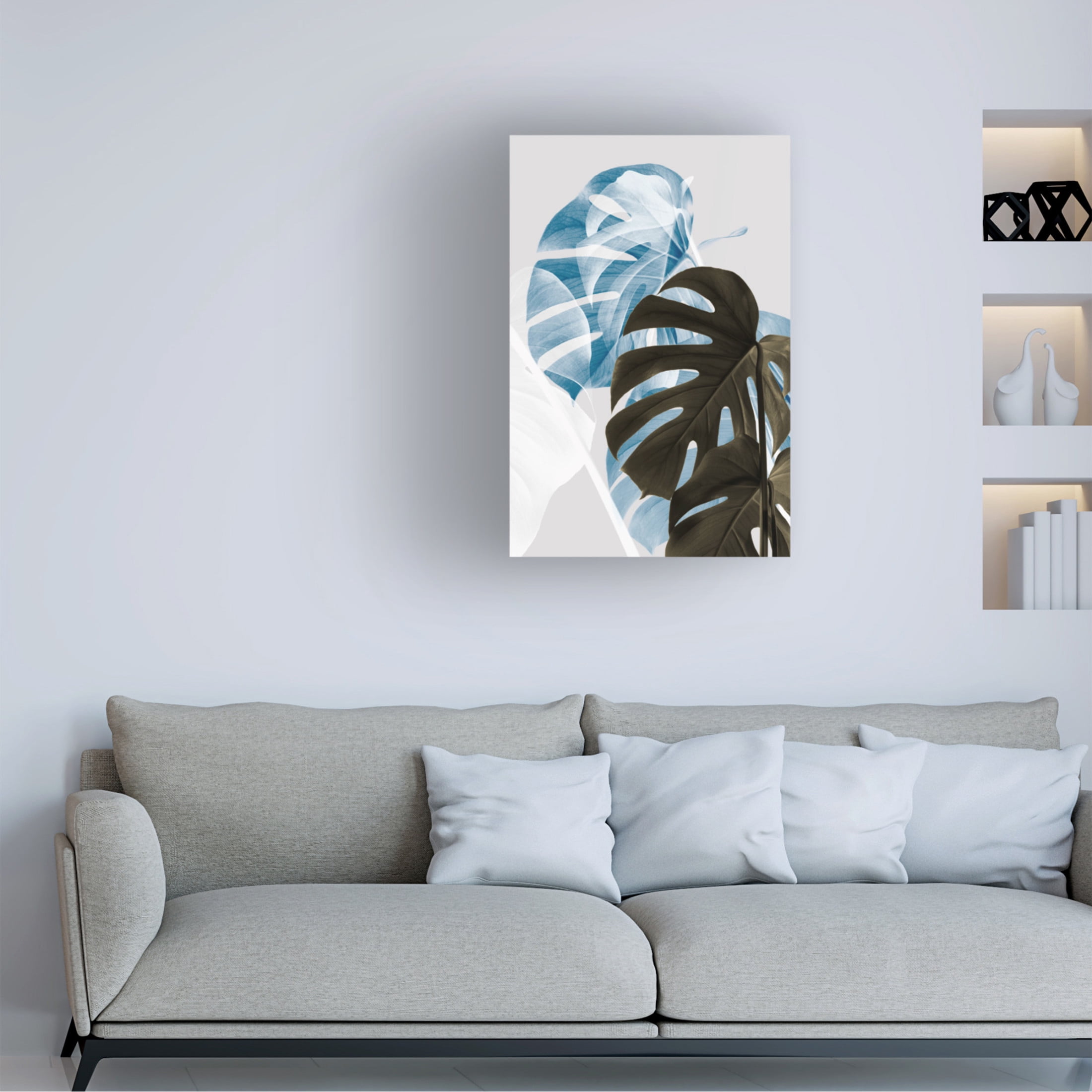 Canvas Wall Art - Pictufy Studio Iii 'Monstera Creative 02' Wall Art for Living Room, Bedroom, or Office D?cor by Trademark Fine Art - 22 x 32 Inches