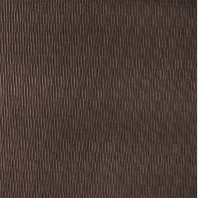 Designer Fabrics G682 54 in. Wide Brown- Metallic Plush Squares Upholstery Faux  Leather 
