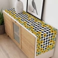 thumbnail image 4 of Yellow Sunflower Table Runner - 48 Inch Long, Kitchen Dining Table Runner Dresser Scarves, Summer Bee Floral Black White Plaid Farmhouse Decor for Coffee Tables Wedding Party Banquet, 4 of 8