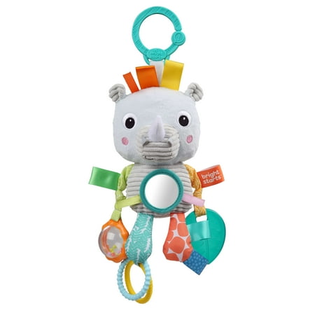 UPC: 0074451122758 | Bright Starts Playful Pals Activity Take-Along Toy – Rhino Ages Newborn +