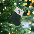 thumbnail image 2 of Zmeidao Christmas Stockings with Initial, Small Embroidered Letter Knit Green White Christmas Stocking Letter Monogram Hanging Xmas Stockings for Family Christmas Tree Fireplace Decoration, 2 of 5
