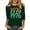 Green, variant on Women's Casual Tees Crew Neck 3/4 Length Sleeve 1976 Graphic Print Pullover Tops Vintage Birthday T Shirts (XL, Pink)