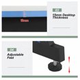 thumbnail image 4 of HLL Gmaing Desk PC Computer Desk Z Shaped Gaming Workstation Ergonomic Gaming Table with Headphone Hook for Home Office 39 in,Blue, 4 of 9